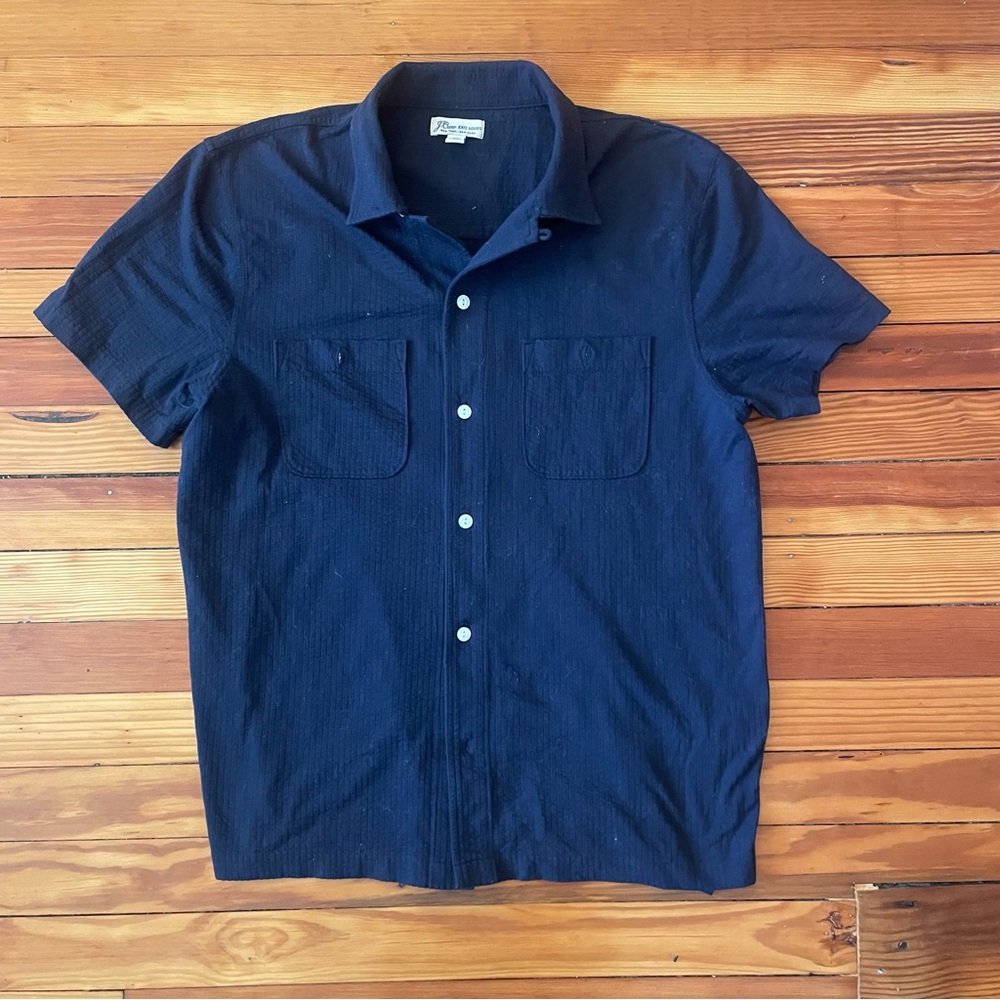 Ribbed Short Sleeve Button Down from J Crew